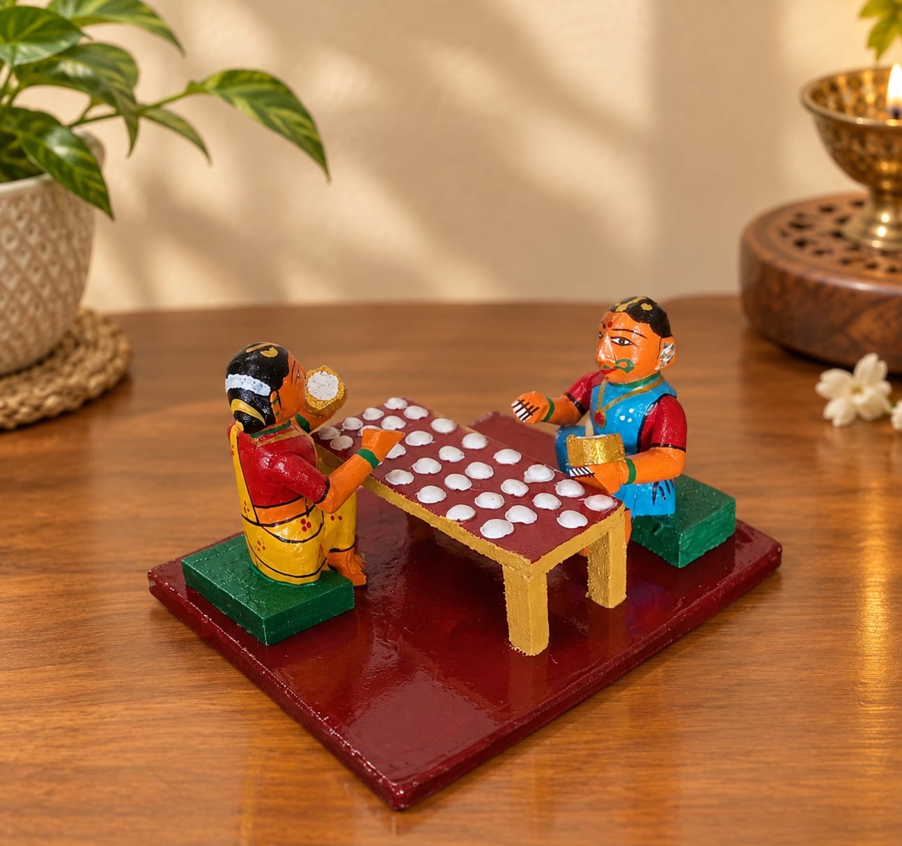 Traditional Food Preparation Scene