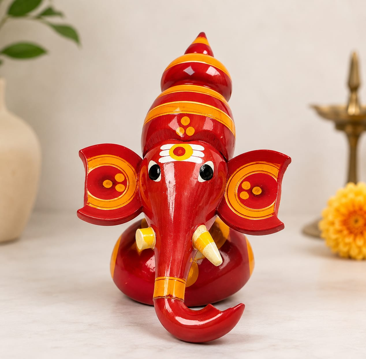 Etikoppaka Wooden Ganesha Figurine